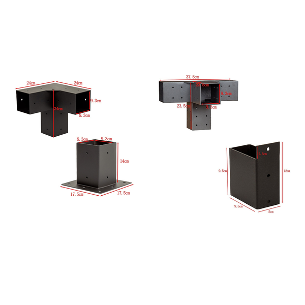 Randy & Travis Machinery Roof Pergola Gazebo Shed Matte Black Steel Brackets Diy Kits Gazebos & Pergolas