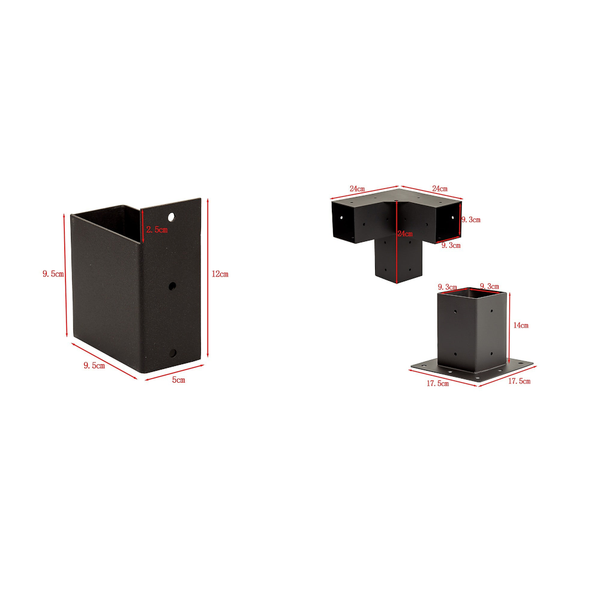 Randy & Travis Machinery Roof Pergola Gazebo Shed Matte Black Steel Brackets Diy Kits Gazebos & Pergolas