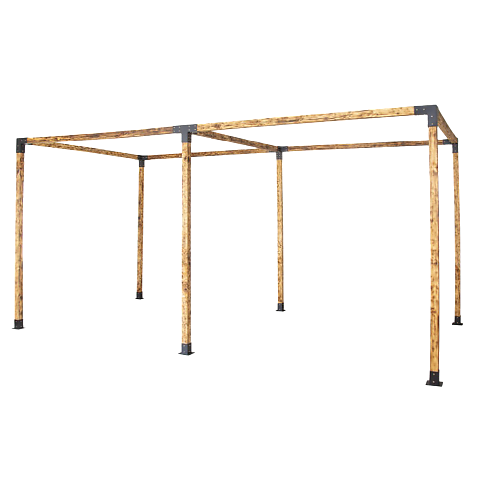 Randy & Travis Machinery Roof Pergola Gazebo Shed Matte Black Steel Brackets Diy Kits Gazebos & Pergolas