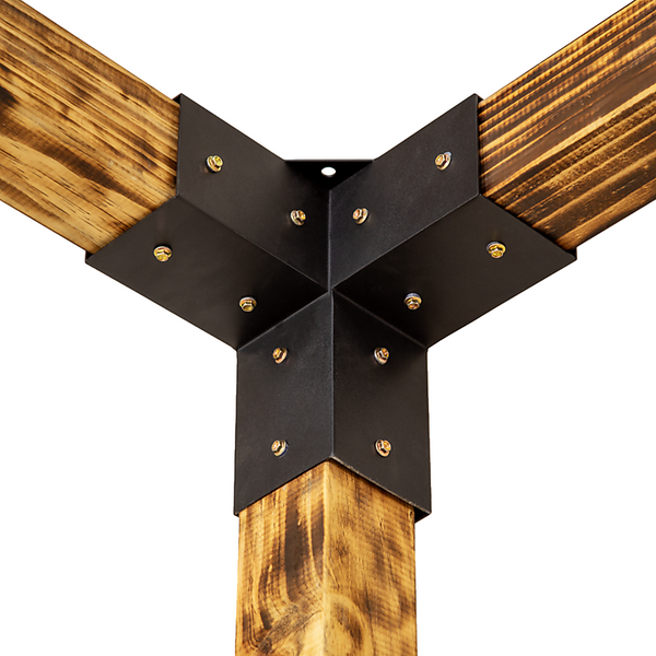 Randy & Travis Machinery Roof Pergola Gazebo Shed Matte Black Steel Brackets Diy Kits Gazebos & Pergolas