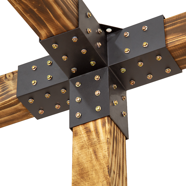 Randy & Travis Machinery Roof Pergola Gazebo Shed Matte Black Steel Brackets Diy Kits Gazebos & Pergolas