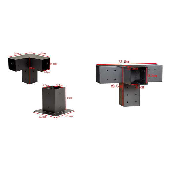 Randy & Travis Machinery Roof Pergola Gazebo Shed Matte Black Steel Brackets Diy Kits Gazebos & Pergolas