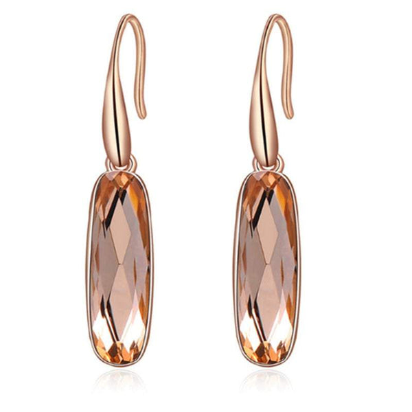 Veile Studios Rings Rose Gold Oval Champagne Drill Collars Earrings