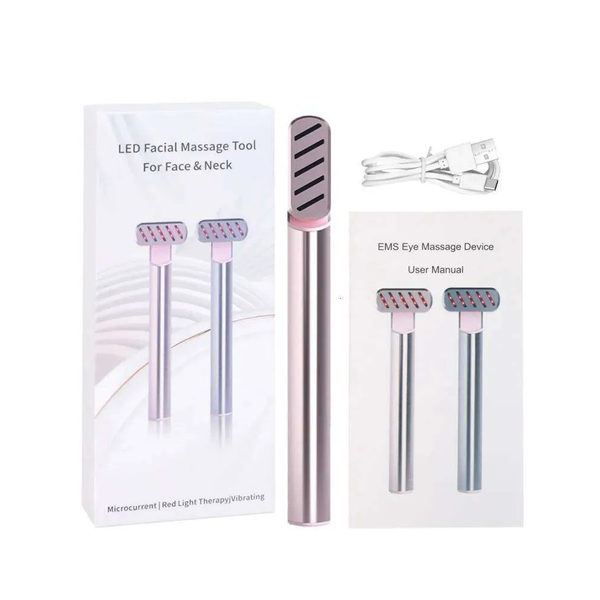 Rose Gold Anti Aging Eye Care Device 42C Heat Red Light High Frequency Vibration Other Health Care