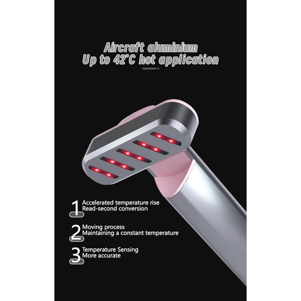 Rose Gold Anti Aging Eye Care Device 42C Heat Red Light High Frequency Vibration Other Health Care