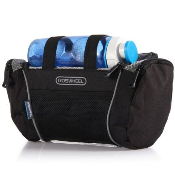 Multi Use 5L Bicycle Handlebar Bag Sling Pack Bike Front Tube Pocket For Camping Hiking Cycling Gray Bags & Panniers