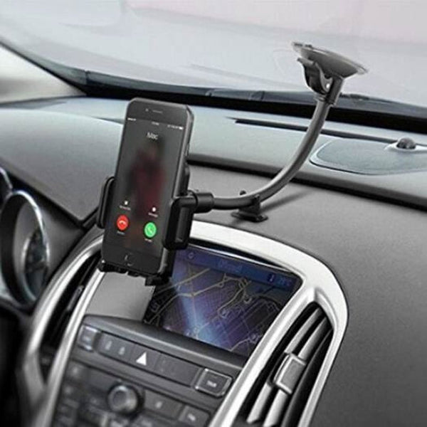 Rotary Windshield Dashboard Car Mount Phone Holder Black
