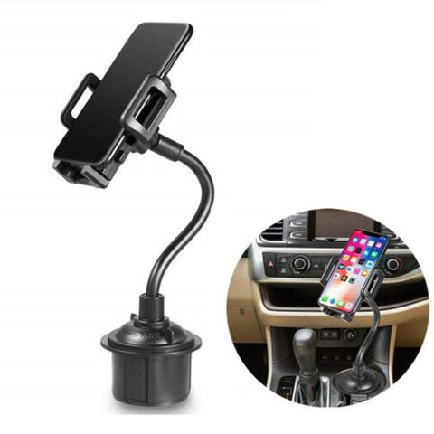 Car Cup Holder Cell Phone Mount Black