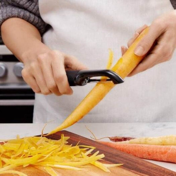 Rotating Peeler With Soft Anti Slip Oversized Handle Black Peelers & Slicers