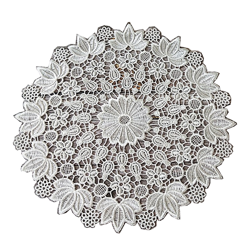 Round Lace White Embroidery Doily Table Mat Placemat Placemats