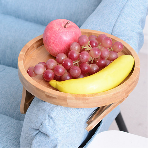 Round Couch Armrest Snack Tray Trays
