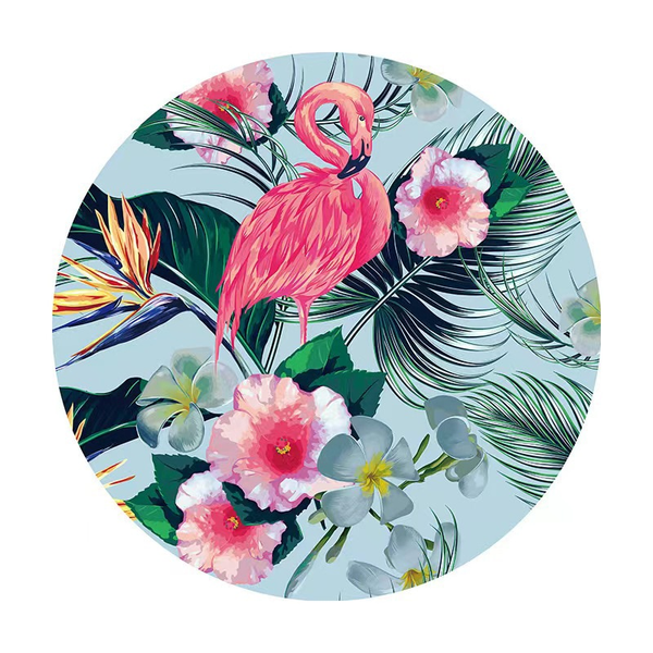 Round Yoga Mat Rubber Non Slip Thick Wide Meditation Floor Mats & Non Slip Towels