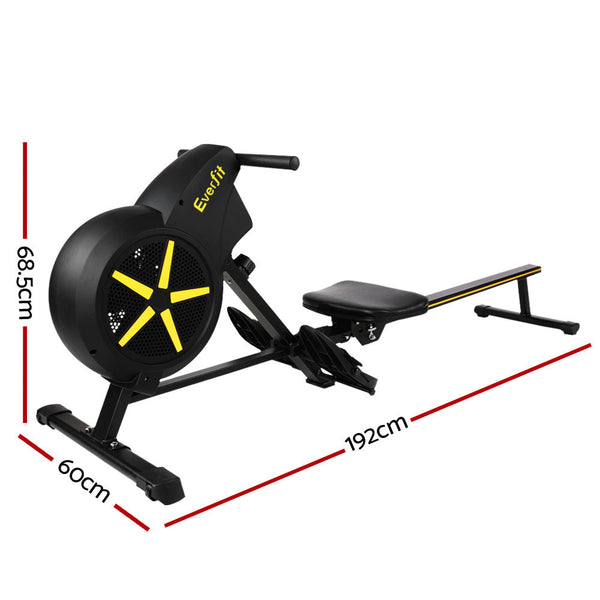 Everfit Rowing Exercise Machine Rower Resistance Fitness Home Gym Cardio Air Rowing Machines