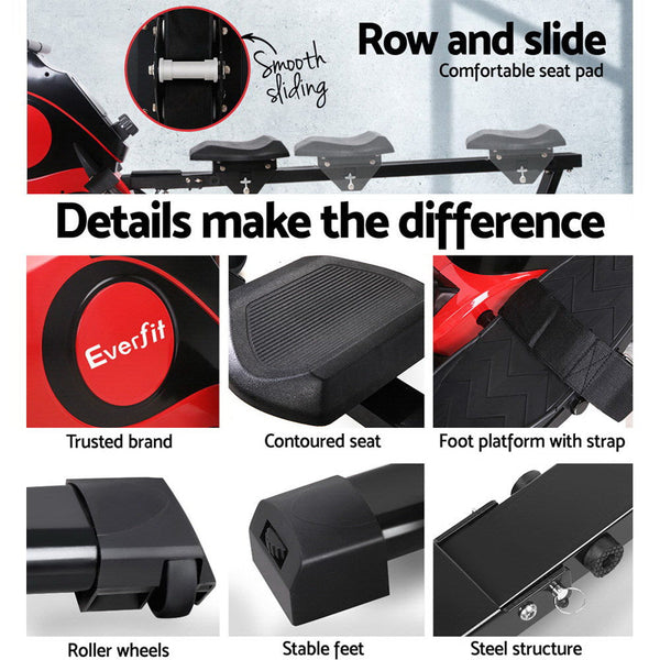 Everfit Resistance Rowing Exercise Machine Rowing Machines