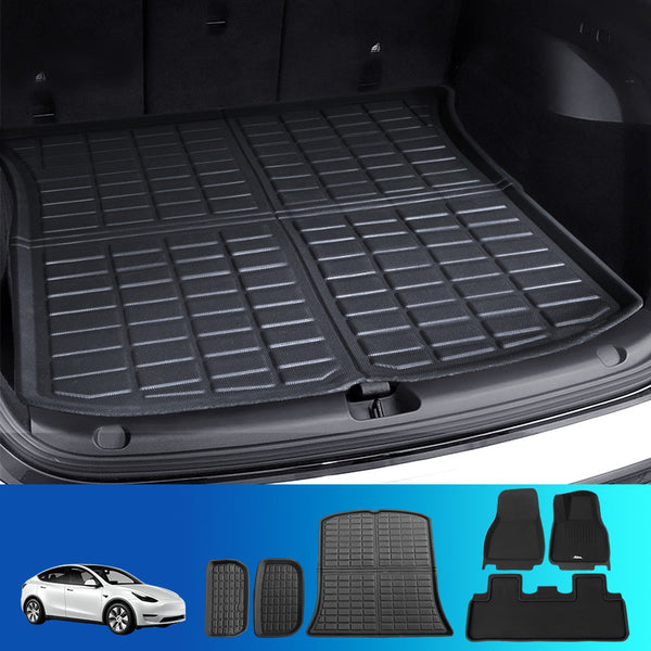 Weisshorn Car Rubber Floor Mats For Tesla Model Y Trunk Toolbox Cargo Carpet