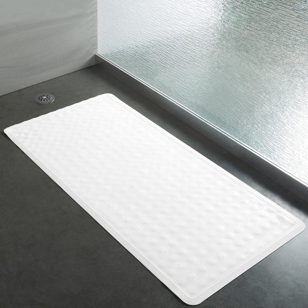 Rubber Bath Mat Slip Resistant White Bath Mats Rugs & Toilet Covers