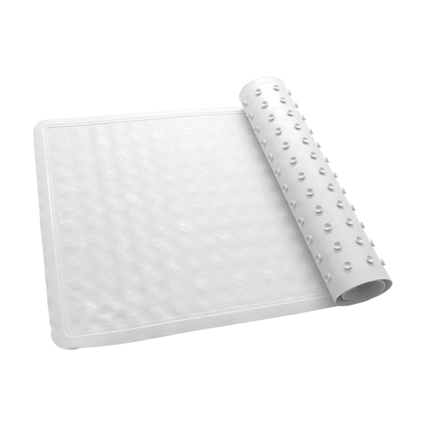Rubber Bath Mat Slip Resistant White Bath Mats Rugs & Toilet Covers
