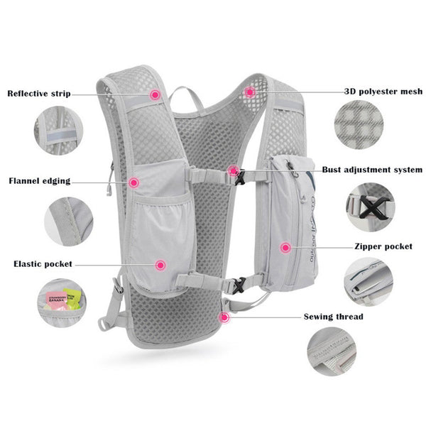 Running Hydration Vest Backpackmen Outdoor Waterproof Riding Bike Rucksackwomen Trail Marathon Jogging Hiking Bag Hydration Packs