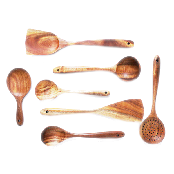 Rustic Country Teak Kitchen Tools Cooking Utensils