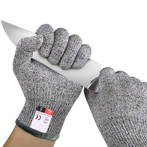 S Anti Stab Resistant 5 Level Hppe Cut Gloves Dark Slate Grey