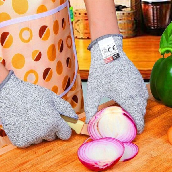 S Anti Stab Resistant 5 Level Hppe Cut Gloves Dark Slate Grey Work Gloves