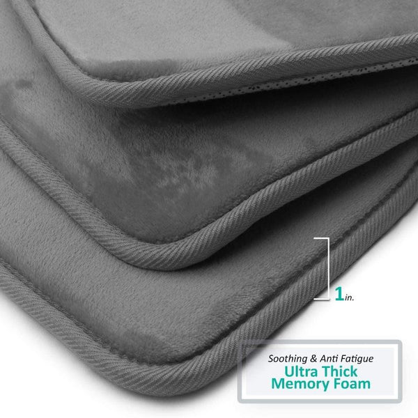 Black Non Slip Bath Mat Set Absorbent Washable Carpet Bathroom Accessories Bath Mats Rugs & Toilet Covers