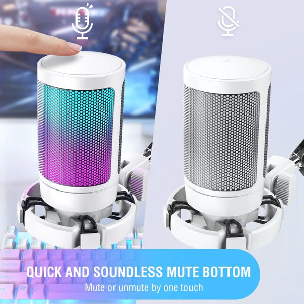 Usb Microphone Pc Gaming Podcast Recording Desktop Laptop Streaming Plug Microphones