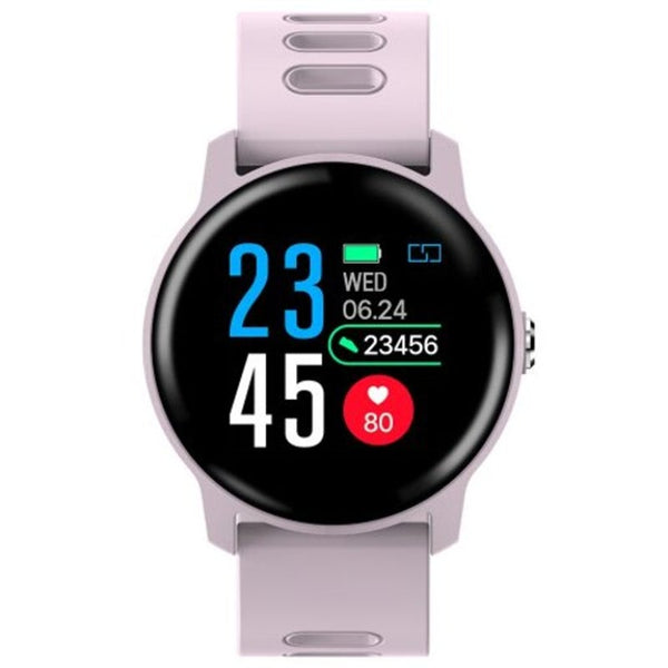 S08 Smart Sports Watch 1.3 Inch Screen Health Care Fitness Tracker Ip68 Waterproof Bluetooth Smartwatch Pink