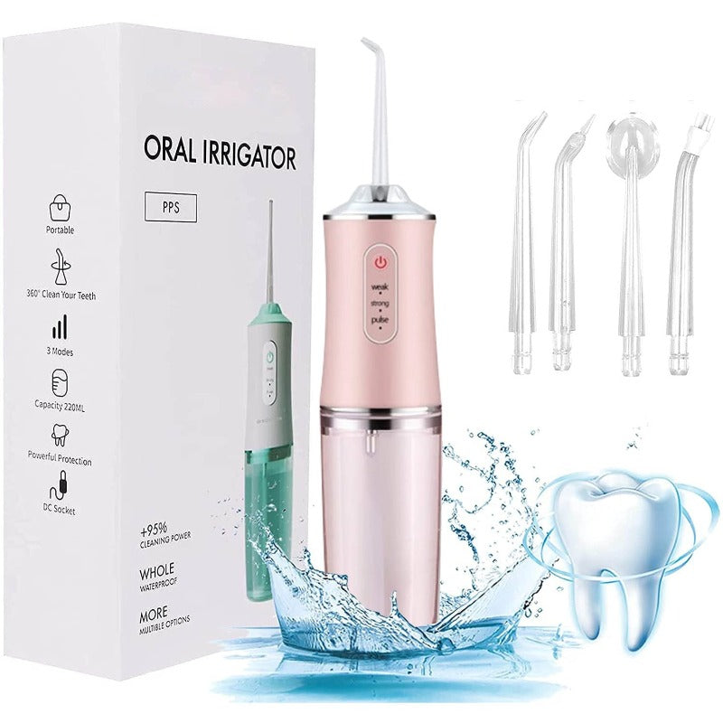 220Ml Rechargeable 3 Modes Oral Irrigator Water Flosser Air & Water Flossers