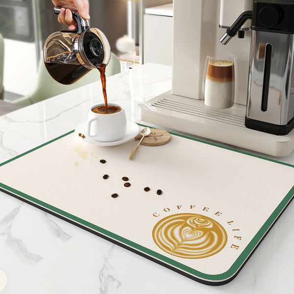 Absorbent Rubber Dish Drying Drain Mat Kitchen Accessories Oven Mitts & Potholders