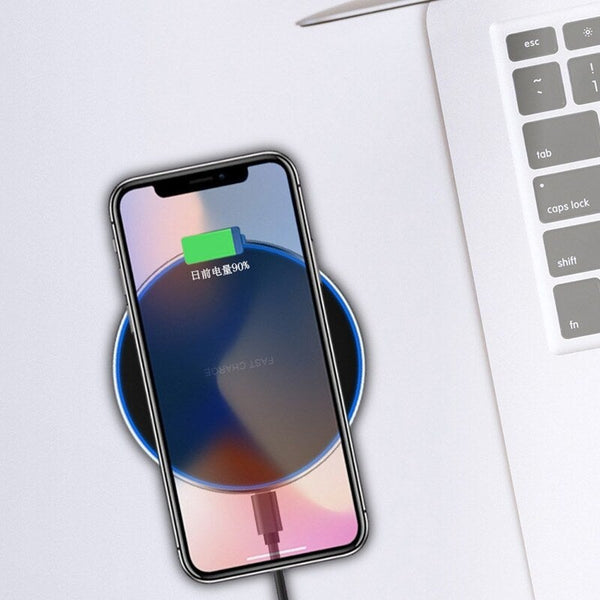 S110 Qi Wireless Charging Pad Qc3.0 10W Fast Plate Led Light Compatible With For Iphone X Xr Xs Max 8 Plus Samsung S9 S8 White Chargers & Cradles