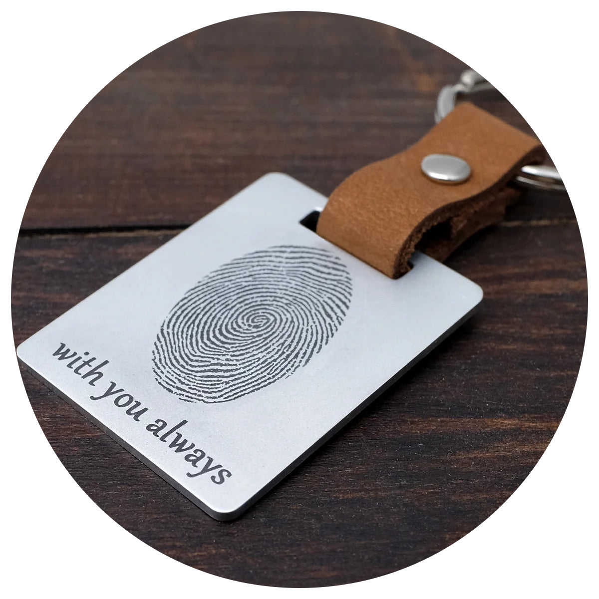 Personalized Fingerprint Keychain Your Actual Chain Custom Print Keyring Customized Memorial Gift Keyrings