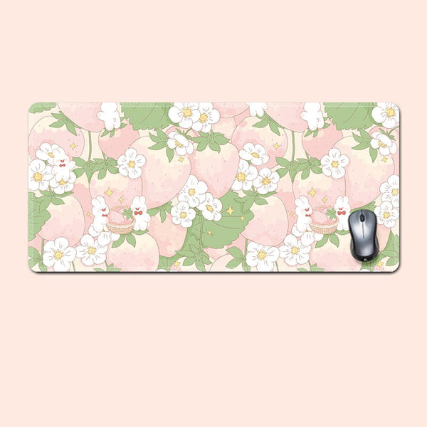 Floral Large Mousepad Desk Pad Office Rubber Mouse Pads & Wrist Rests