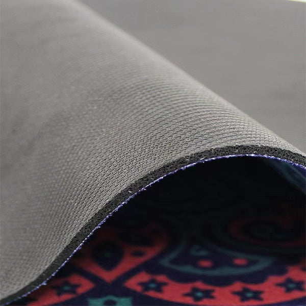 Round Yoga Mat Rubber Non Slip Thick Wide Meditation Floor Mats & Non Slip Towels