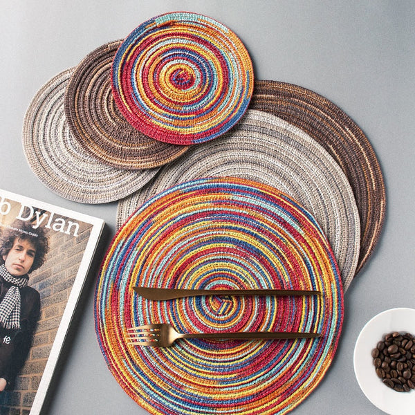 Heat Resistant Washable Decorative Placemats Home Dining Table Pv Coasters