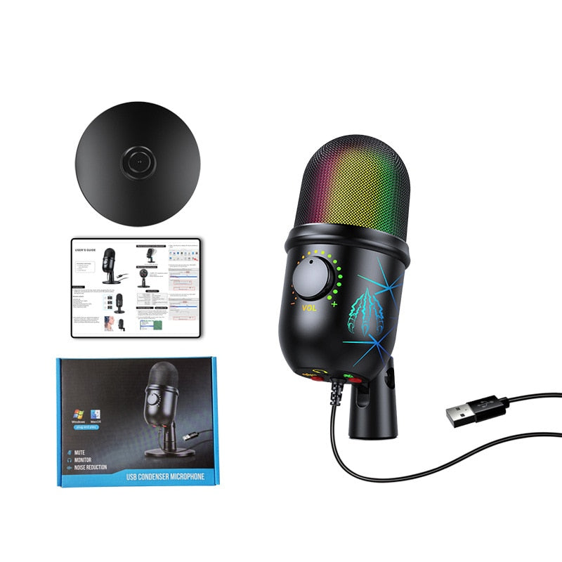 Podcast Youtube Recording Streaming Condenser Desktop Microphone Microphones