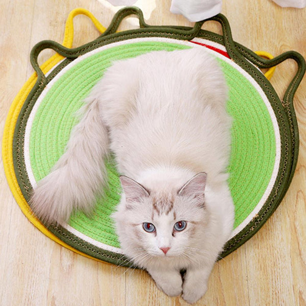 50Cm Round Cotton Flax Cat Scratcher Pet Supplies Furniture & Scratchers