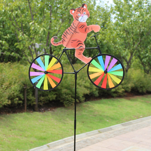 Animal Bicycle Windmill Wheel Spinner Garden Decorations Windmills & Wind Spinners