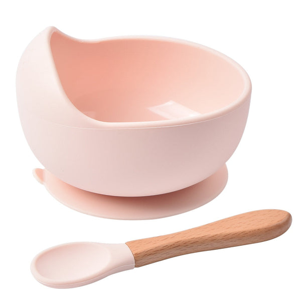 Silicone Baby Feeding Bowl Tableware For Kids Waterproof Suction With Spoon Baby Feeding Sets