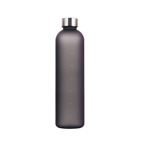 1L Water Bottle Time Marker Bpa Free Frosted Drinkbottles