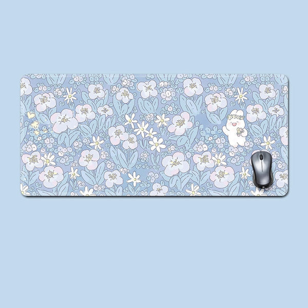 Floral Large Mousepad Desk Pad Office Rubber Mouse Pads & Wrist Rests