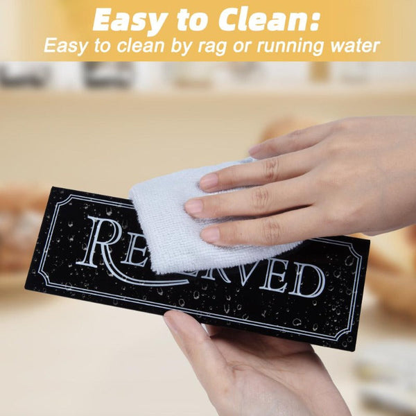 6Pcs Acrylic Reserved Table Signs Restaurant Wedding Party Restaurant Signs