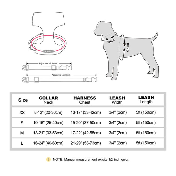 Flower Printed Dog Collar Floral Harness Leash Set For Small To Large Dogs Harnesses