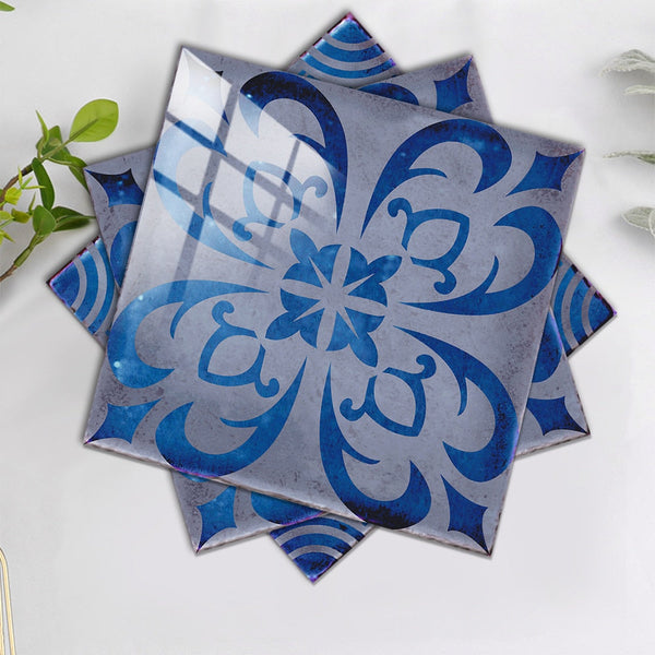 10Pcs/Set Dream Blue Peel And Stick Tile Sticker Kitchen Backsplash Wall Decals Wall Stickers