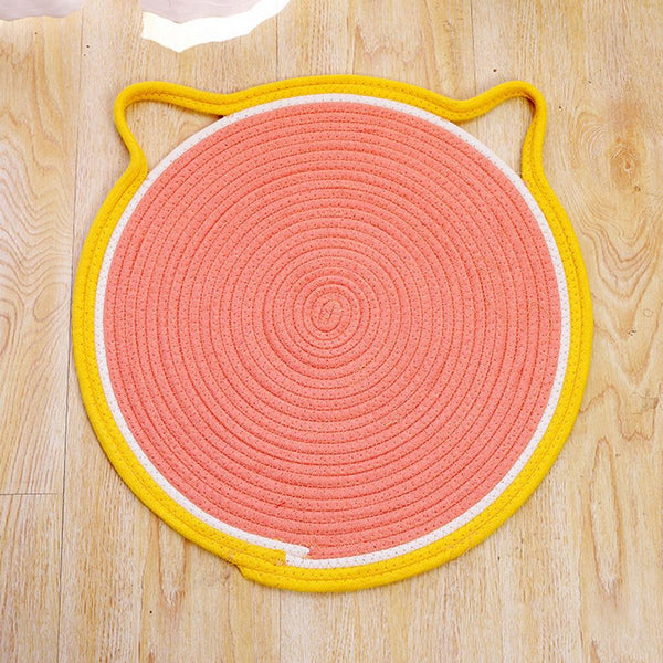 50Cm Round Cotton Flax Cat Scratcher Pet Supplies Furniture & Scratchers