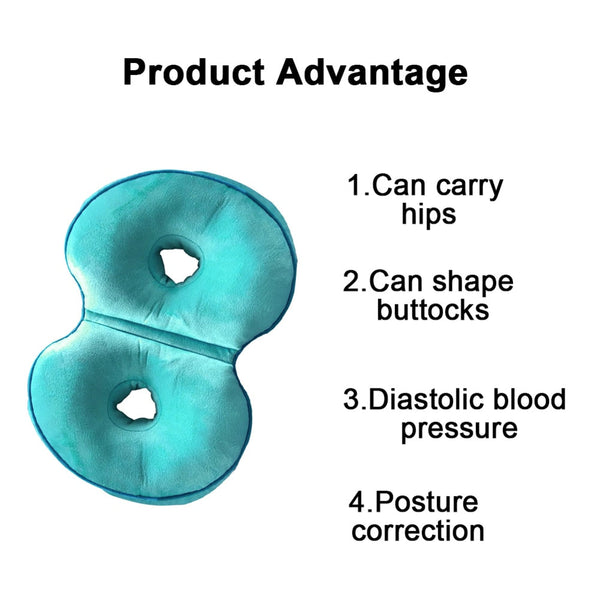 Dual Comfort Memory Foam Orthopedic Posture Correcting Pelvis Hip Lift Sitting Seat Cushion Seat & Posture Cushions