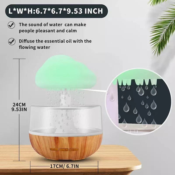 280Ml Rain Cloud Humidifier Relaxing Aromatherapy Led Usb Diffuser Humidifiers