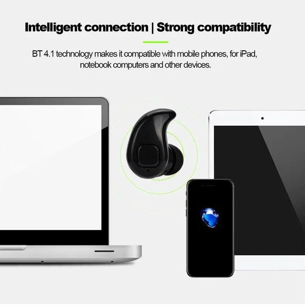 S530x Invisible Earphones Bt Headphone With Microphone Black