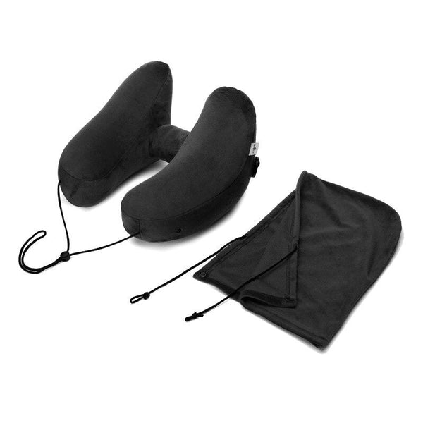 H Shape Inflatable Travel Pillow Folding Lightweight Nap Neck Car Seat Office Airplane Sleeping Cushion