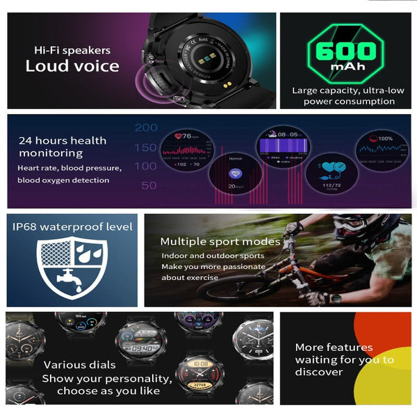 1.6Inch Display Smart Watch Bluetooth Calling Fitness Health Tracker Smart Watches